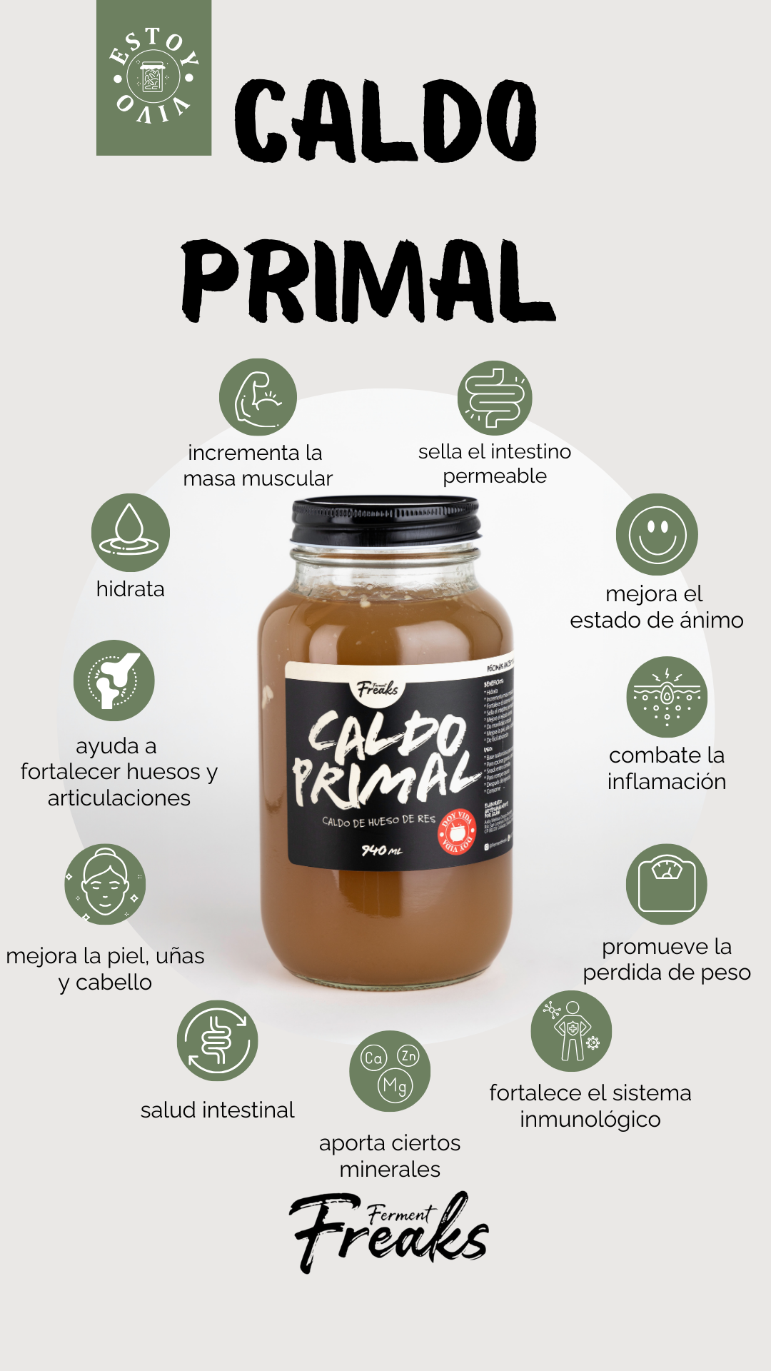 CALDO PRIMAL = CALDO DE HUESOS